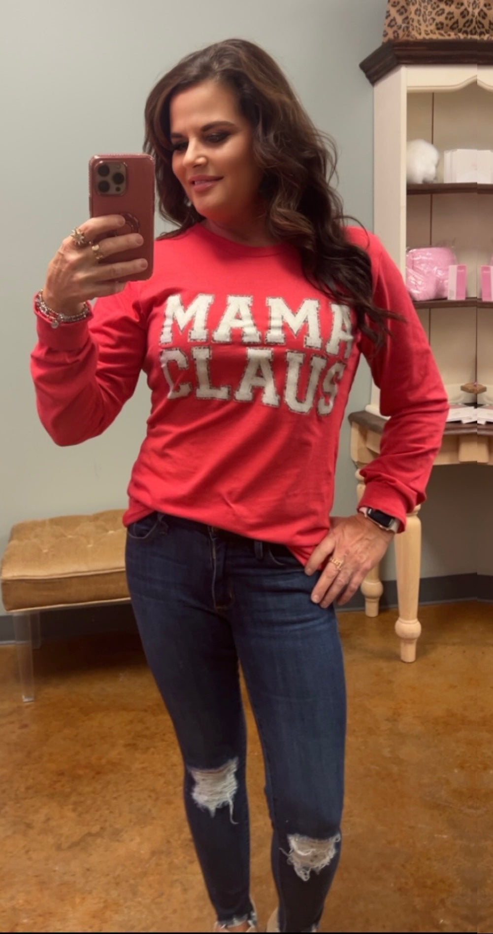 Mama Claus Long Sleeve Tee