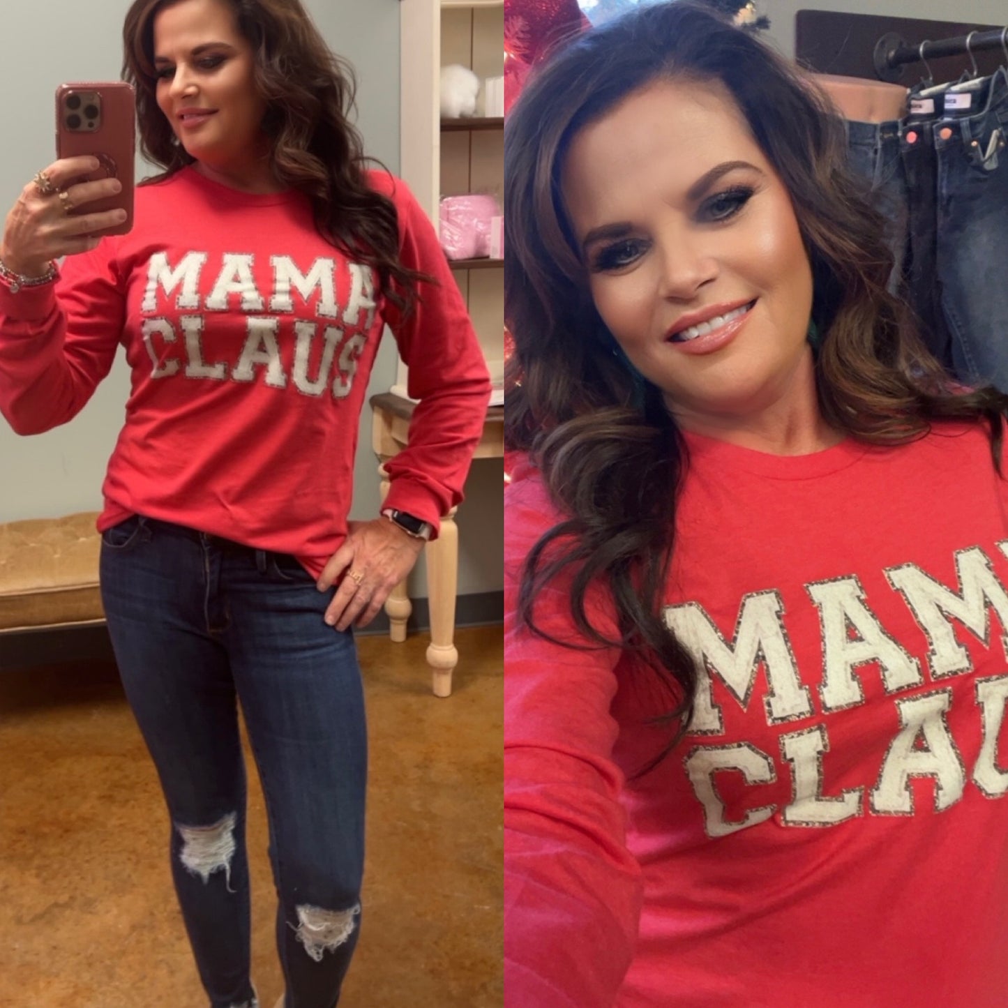 Mama Claus Long Sleeve Tee