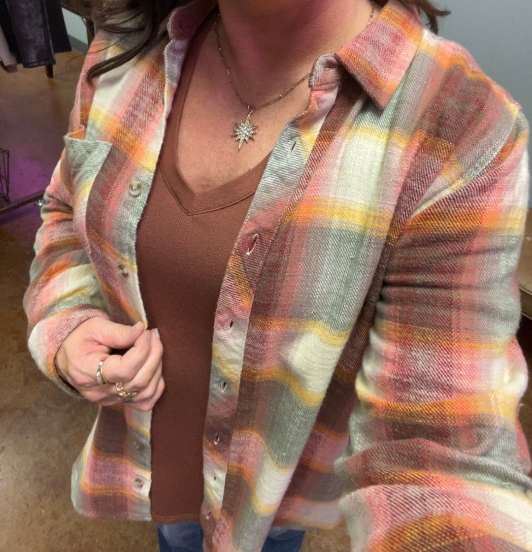 Abbott Sunset Plaid Top