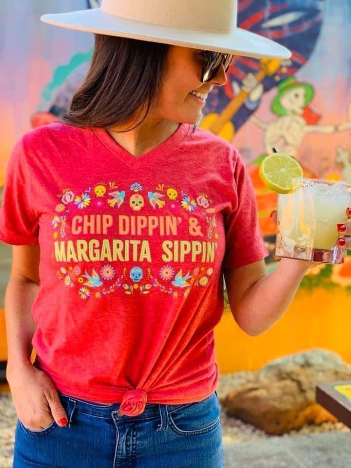 Chip Dippin' Marg Sippin' Tee Plus