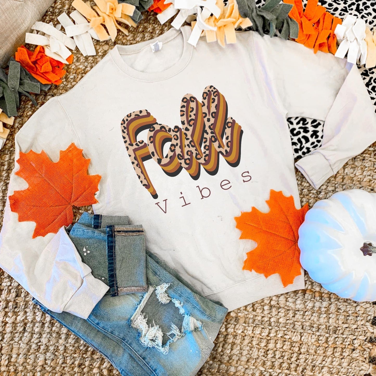 Fall Vibes Tan Sweatshirt