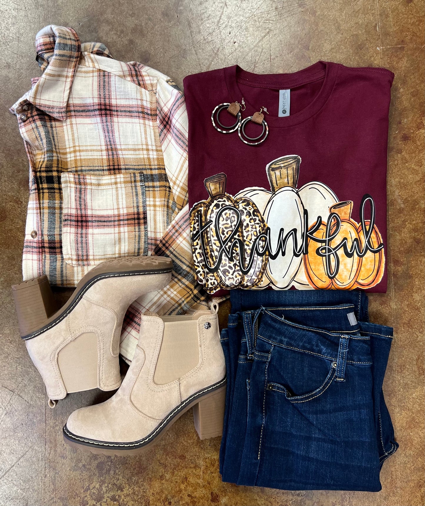 Saffron Plaid Flannel Top