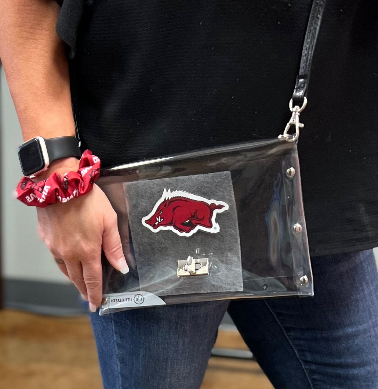 NCAA Arkansas Razorbacks Clear Envelope Purse