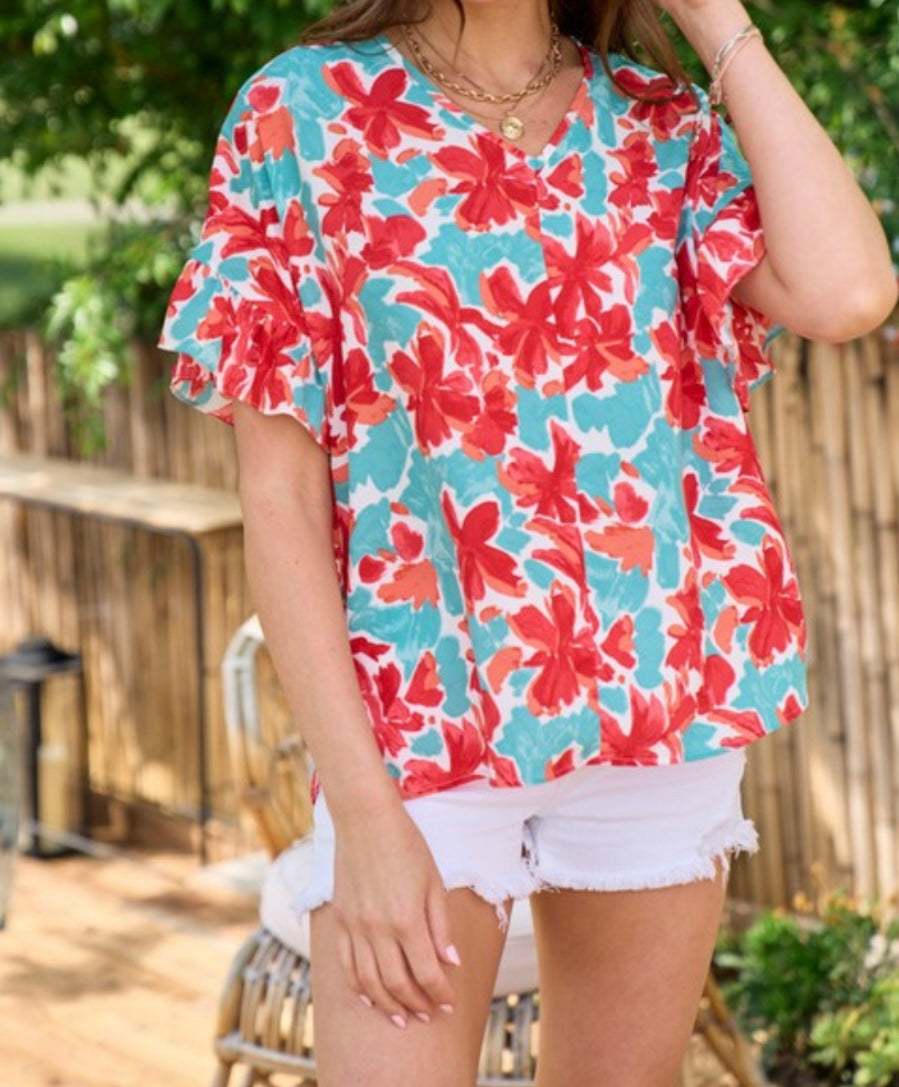 Tropical Island Vibes Top Plus