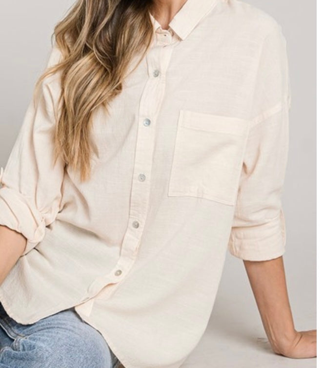 Leisurely Cotton Button Down Shirt