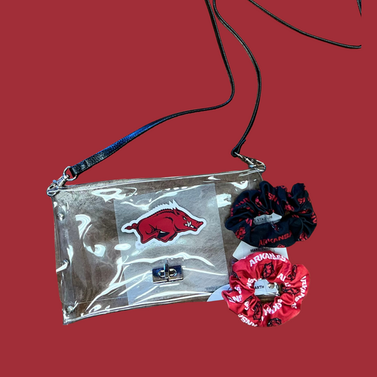 NCAA Arkansas Razorbacks Clear Envelope Purse