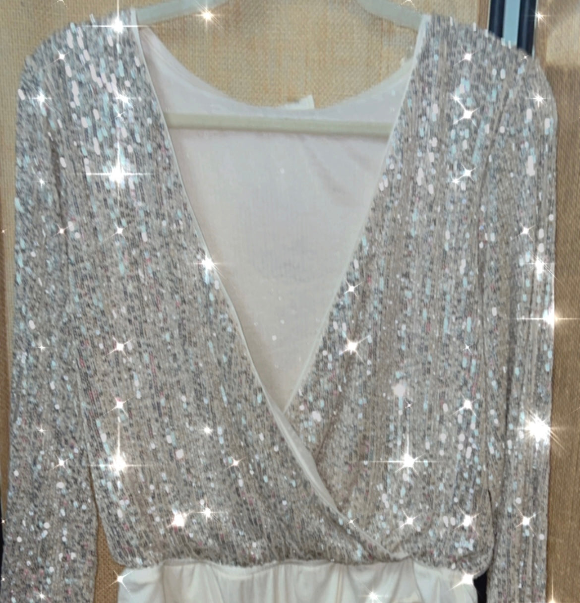 Champagne Sequin Bodysuit