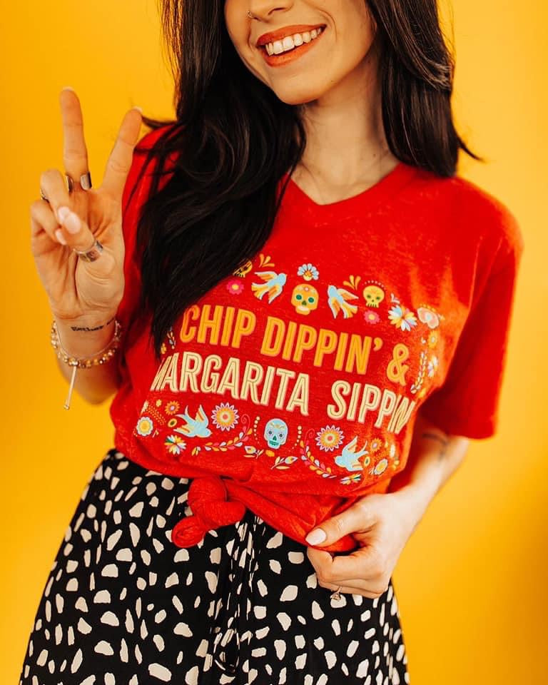 Chip Dippin' Marg Sippin' Tee Plus