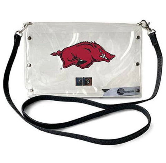 NCAA Arkansas Razorbacks Clear Envelope Purse