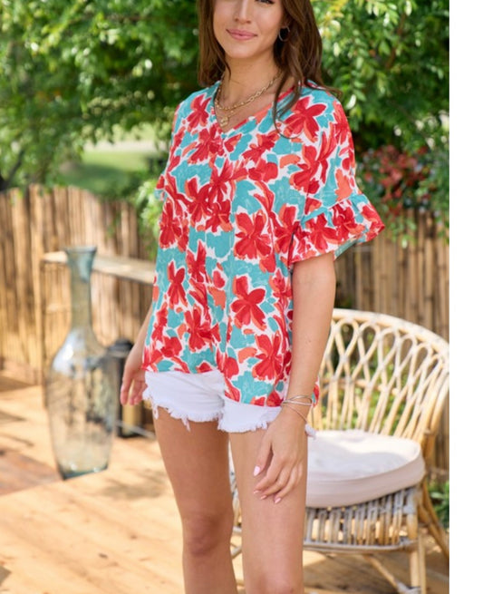 Tropical Island Vibes Top Plus