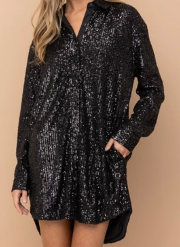 Out with the Girls Sequin Dress