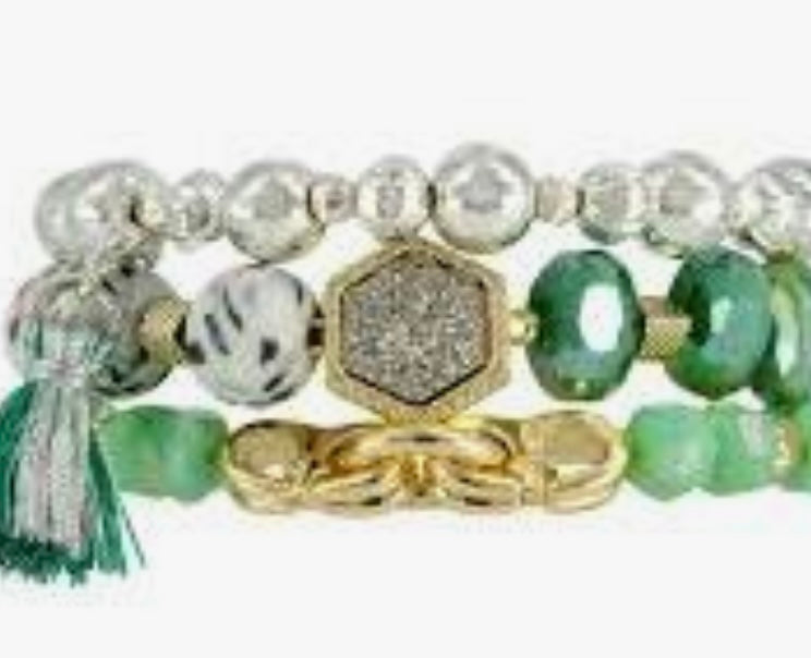 Emerald Green Bracelet Starter Stack